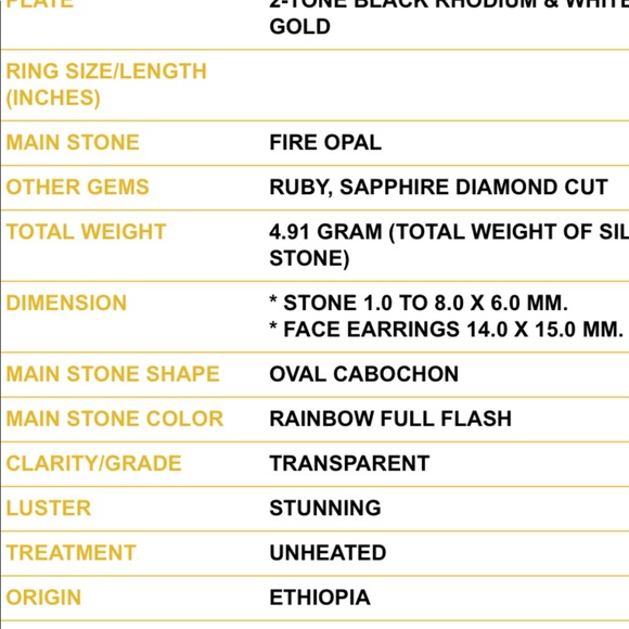 Exquisite Genuine Fiery  Opals with Sapphires & Rubies - Picture 7 of 7